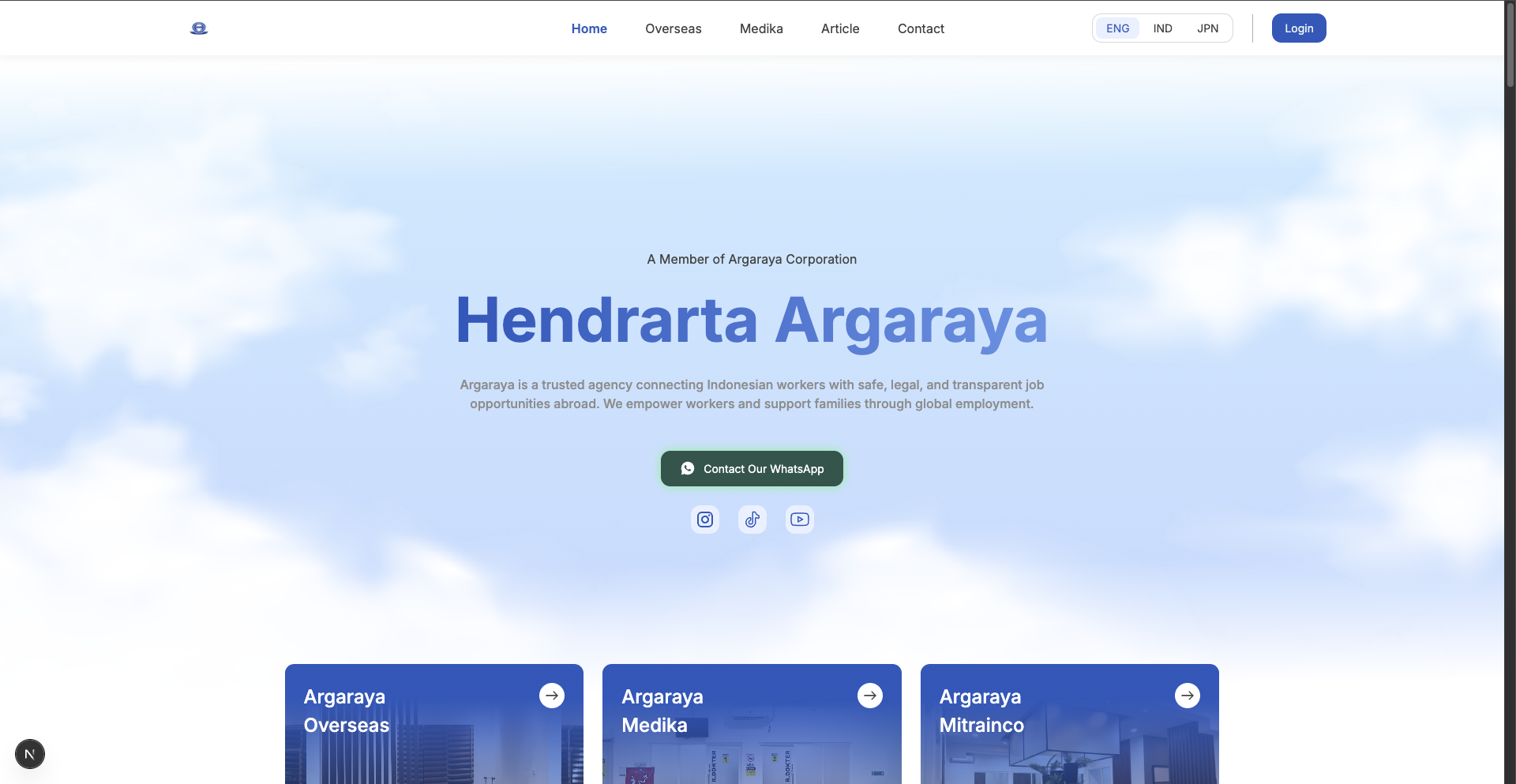 Hendrarta Argaraya - Corporate Website