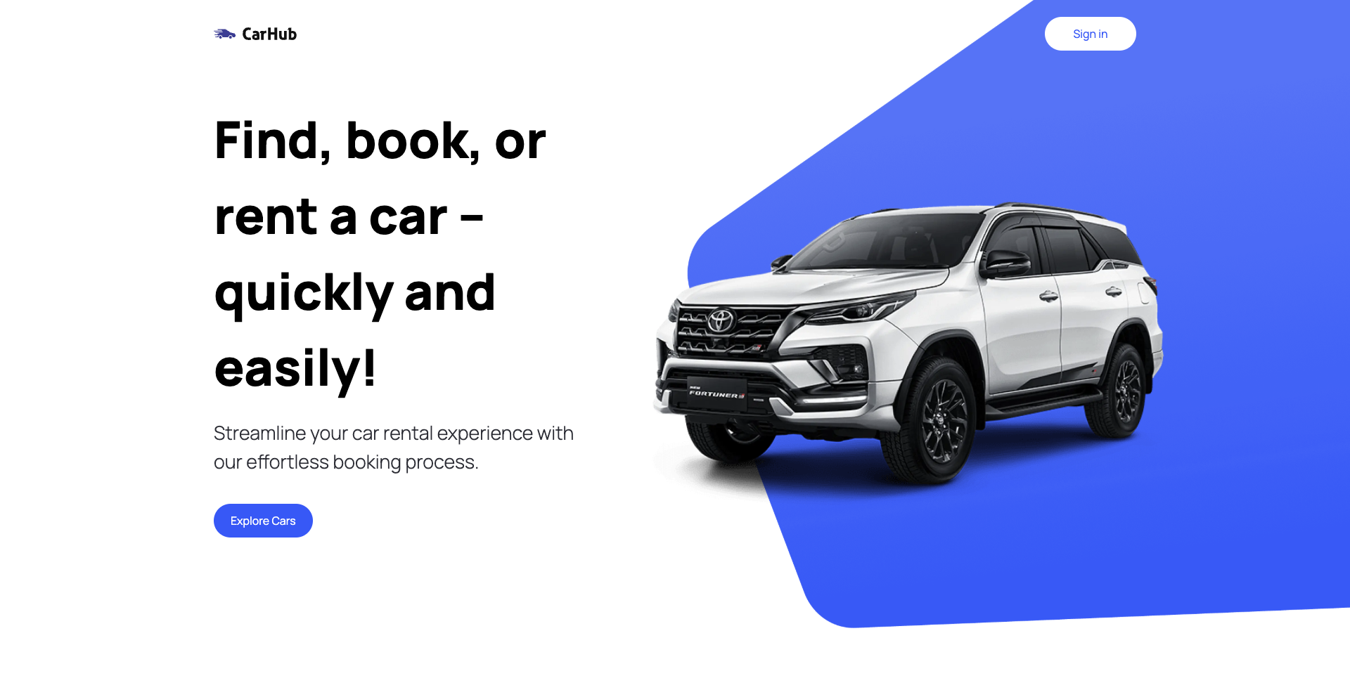 Car Showcase Website